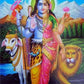 Divine Abstract Lord Shiva Canvas Poster  Hindu God Wall Art for Living Room  Religious Home Decor  Indian Deity Prints