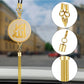 Car Hanging Pendent Arabic Muslim Islamic God Allah Badges Logo Auto Interior Rearview Mirror Ornaments Decoraction Accessories