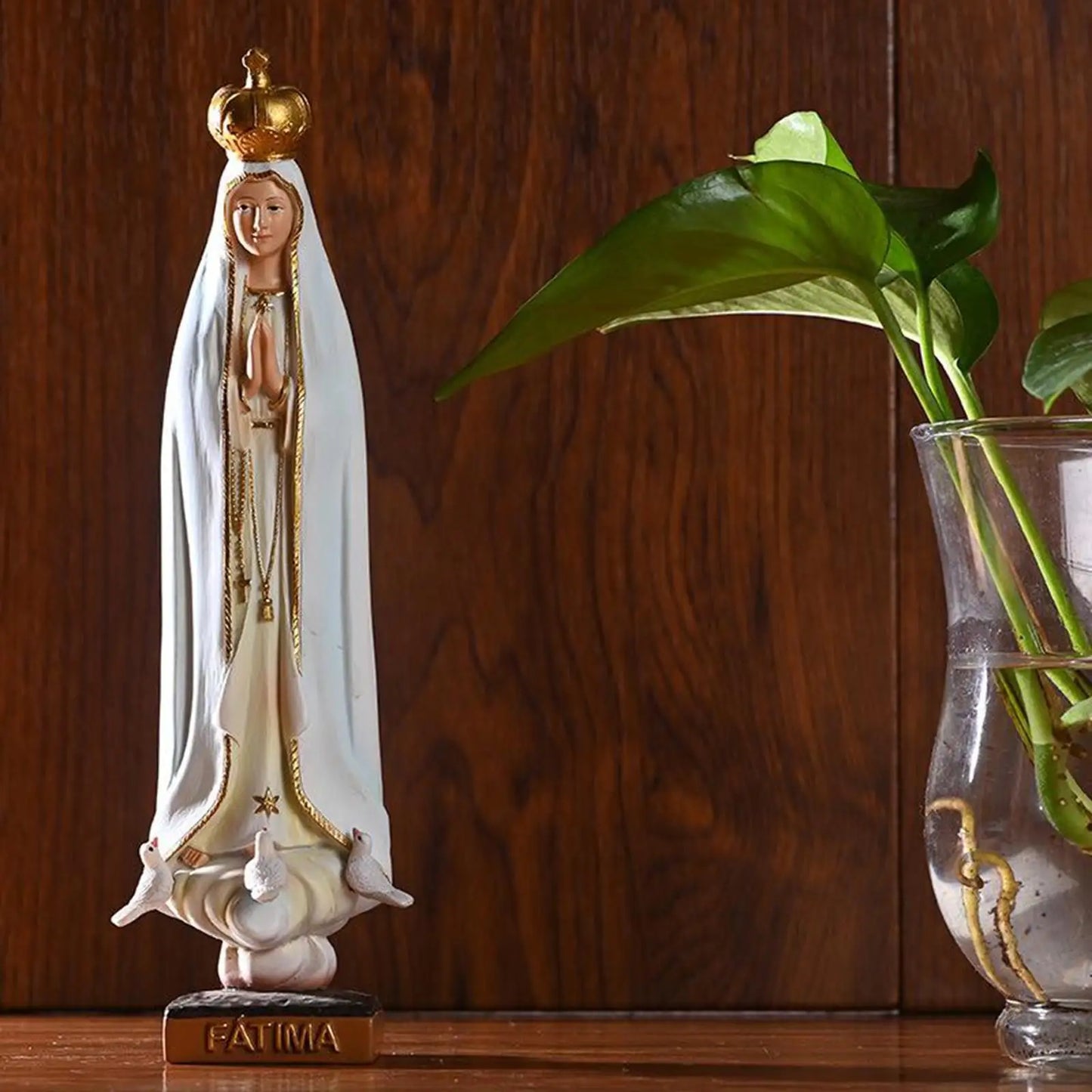 Blessed Mary Statue with on Her Head, 2.36x2.17x8.27 Inch Small