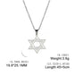 Simple Hollow Star of David Hexagram Choker Necklace for Men Women Gold Color Stainless Steel Chain Necklaces Jewish Jewelry