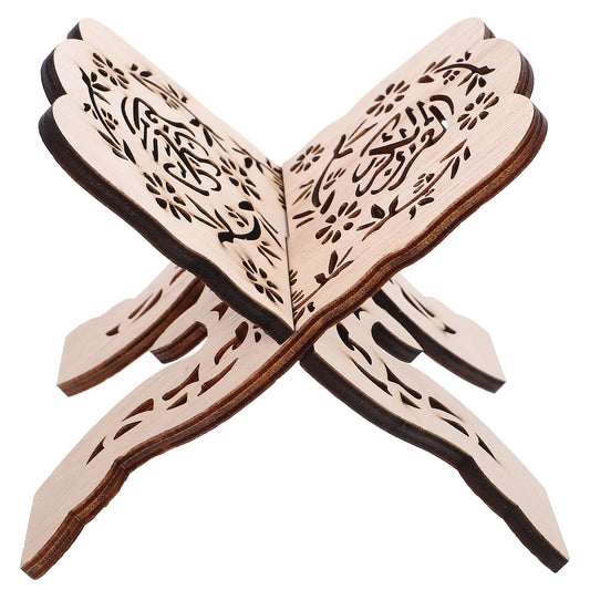 Wood Desktop Wooden Bible Book Stand Quran Display Reading Rack Stable Multifunctional Holder for Home Office Temple School Use