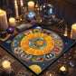 Floral And Sun Tarot Card Tablecloth Altar Cloth Flower Life Spread Tarot Reading Cloth Spiritual Oracle Card Pad