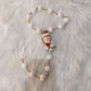 Handmade Christening Baptism wedding engagement Communion birthday Bridal Rosary with Saint Christmas Gift Home Decoration