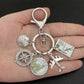 New ideas Earth plane keychain pendant earth compass personality memorial key ring gift for travel lovers