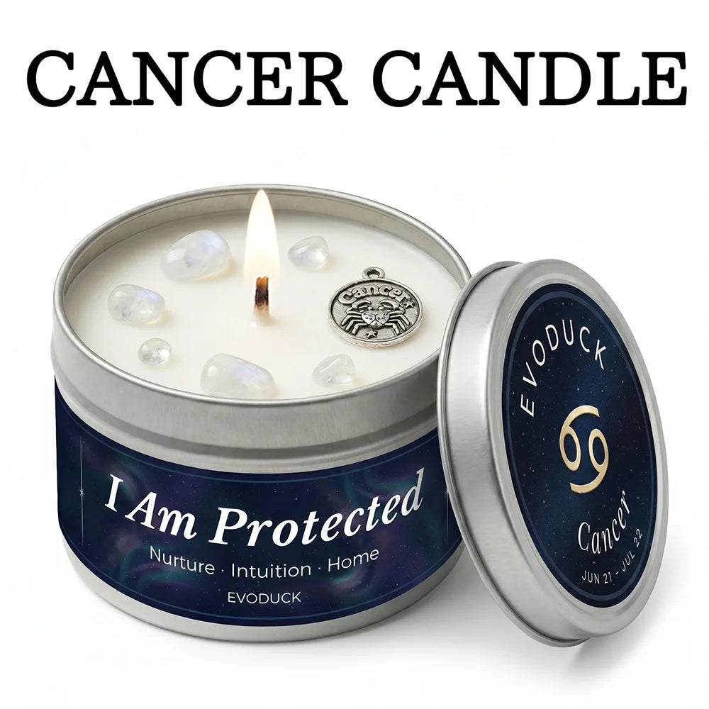 Scorpio Zodiac Scented Candle, Sandalwood Myrrh, Astrology Aromatherapy Candle in Tin, Home Fragrance Decor Birthday Gift, 3oz