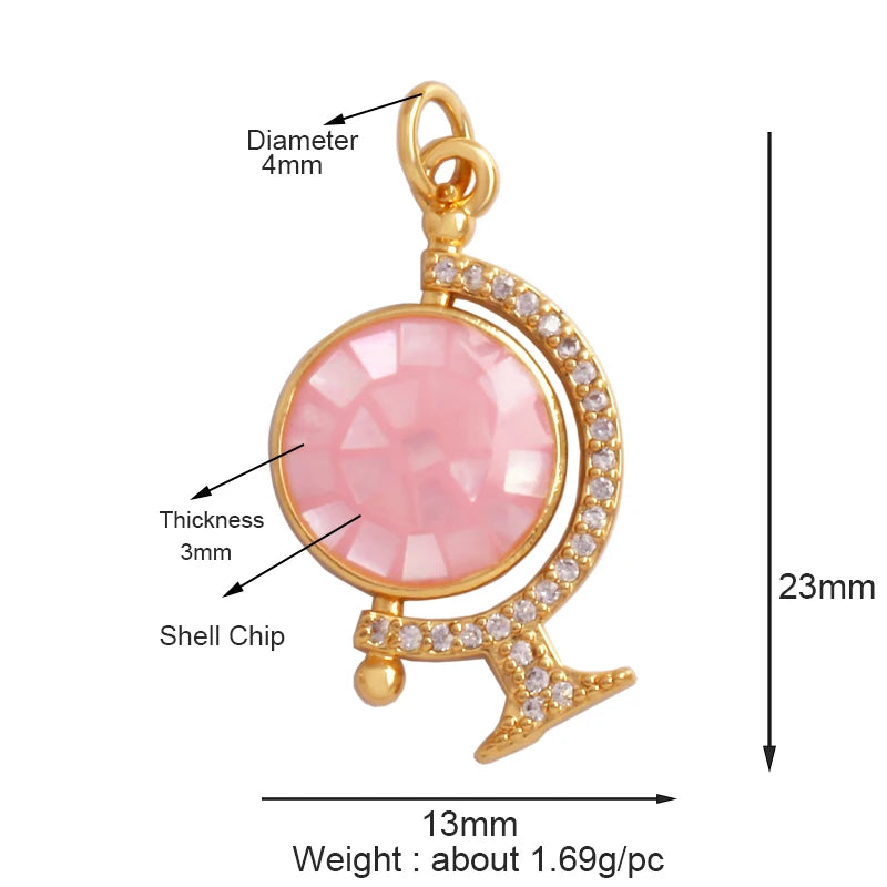 Trendy Shining Moon Star Sun Tellurion Celestial Compass Charm Pendant Gold Colour, Jewelry Necklace Bracelet Making Supply S39