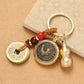 Brass Five Emperors Money Twelve Zodiac Key Chain Turnaround keyChain For Gfit Car Accessories Popular  In Scenic Spots