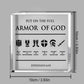 [Christian Desk Sign] Inspirational Christian Acrylic Desk Sign - 2D Flat, Full Armor of God Bible Verse Ephesians