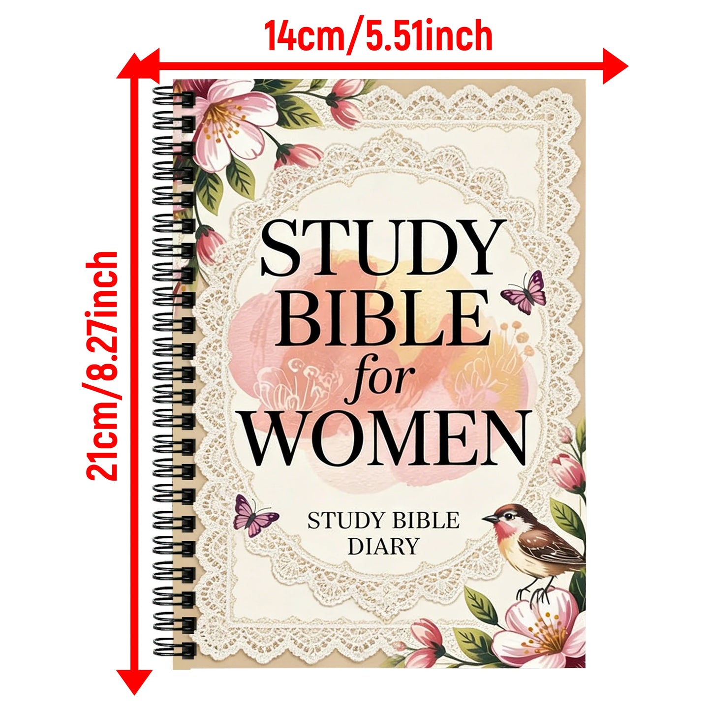 Women'S Bible Study-Christian Prayer Notebook, Floral Design Scripture Verses, Bible Writing, Prayer Journaling - Gift for Women