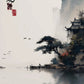 Modern Minimalist Chinese Style Zen Fishing Natural Scenery Poster Canvas Paintings Wall Art Pictures Office Home Decor