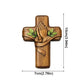 Portable Wooden Prayer Cross Pocket Card with Bag for Easter Christmas Token, Small Pocket Prayer Cross with Card Church Favors