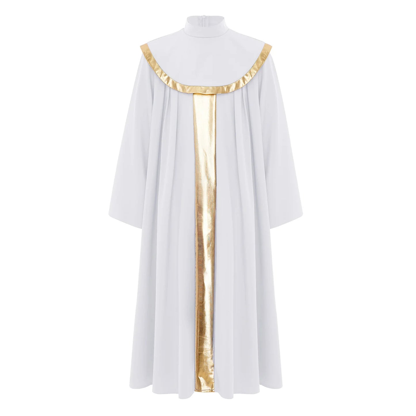 Boys Girls Church Choir Worship Praise Dance Robe Long Sleeve Metallic Gown Christian Pastor Priest Cosplay Halloween Costume