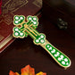 HTISOK Orthodox Blessing Handheld Church Cross Gold Plated Colorful Enamel Jesus icon Cross INRI Crucifix Single Face Jesus
