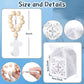 6/12/18PCS Wooden Rosary Wood Bulk Catholic with Crucifix Wooden Cross Pendant with White Mesh Bags for Baptism First Communion