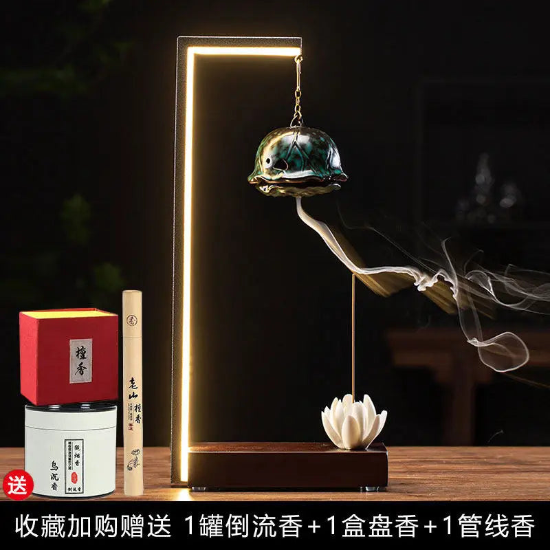 Backflow Incense Is A Household Indoor Zen-style Tea Room Sandalwood Ancient-style Decorative Item Ramadan Decorations Bakhoor