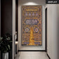 1pc Large Modern Golden Kaaba Door Mecca Islamic Canvas Painting Wall Art, Frameless Large Kaaba Wall Art for Living Room Decor