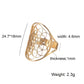 Unift Sacred Geometry Flower of Life Ring Adjustable Stainless Steel Ring Men Women Accessories Vintage Filigree Jewelry Gifts