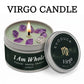 Scorpio Zodiac Scented Candle, Sandalwood Myrrh, Astrology Aromatherapy Candle in Tin, Home Fragrance Decor Birthday Gift, 3oz