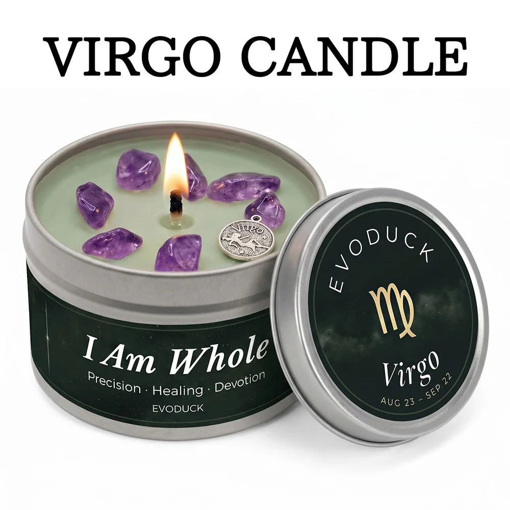 Scorpio Zodiac Scented Candle, Sandalwood Myrrh, Astrology Aromatherapy Candle in Tin, Home Fragrance Decor Birthday Gift, 3oz