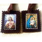5Pcs/Lot Church Group Prayer Baptism Communion Sacraments Gifts Our Lady of Mt. Carmel and Sacred Heart of Jesus Scapular Badges