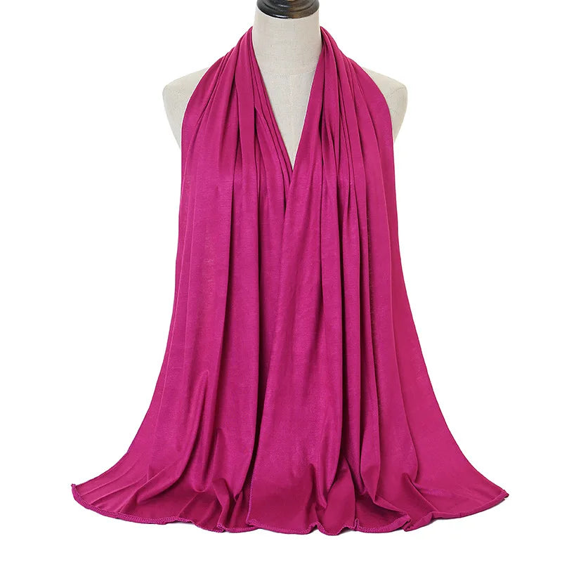 Premium Modal Cotton Jersey Hijab Scarf Muslim Long Shawl Women Plain Soft Turban Tie Head Wraps Africa Female Headband 170x60cm