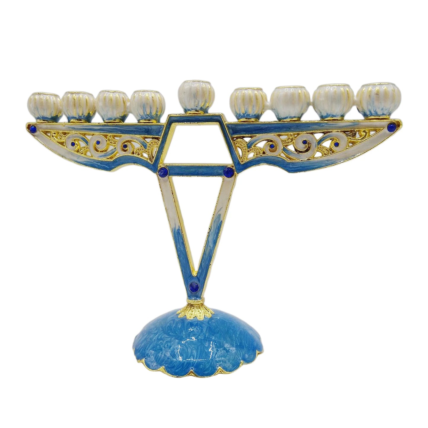 Hanukkah Star Menorah David Candelabra Candle Candlestick Holder Hand Paited Home Decoration Party Festival Candleholder Gifts
