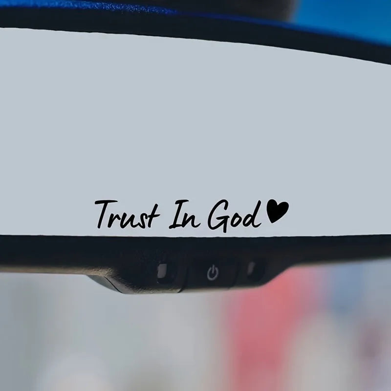 Vinyl Trust In God Carbon Sticker Cars Decal Weatherproof Auto Styling Cartoon Car Stickers Car Accessories
