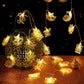 1.5/3M EID Mubarak LED String Lights Moon Star Castle Lantern Light Islam Muslim Festival Party Ramadan for Home Decoration 2026