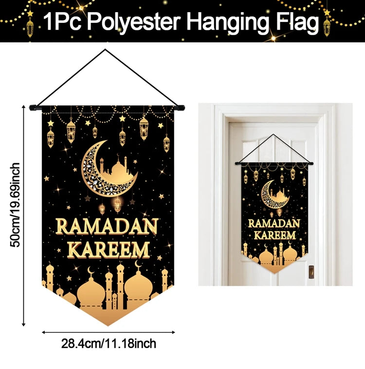 Ramadan Kareem Hanging Flag Ramadan Decoration 2026 For Home Eid Mubarak Ramadan Kareem Islamic Muslim Party Eid Al Adha Gifts