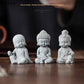 Chinese Style Buddha Statue Cute Little Monk Figurines Fish Tank Moss Landscaping Zen Oriental Aesthetic Garden Decoration〔Nest〕