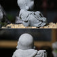 Buddha Stone Statue Little Buddhist Monks Tibetan Buddhism Figurines Zen Garden Ornament Meditation Home Aquarium Decoration