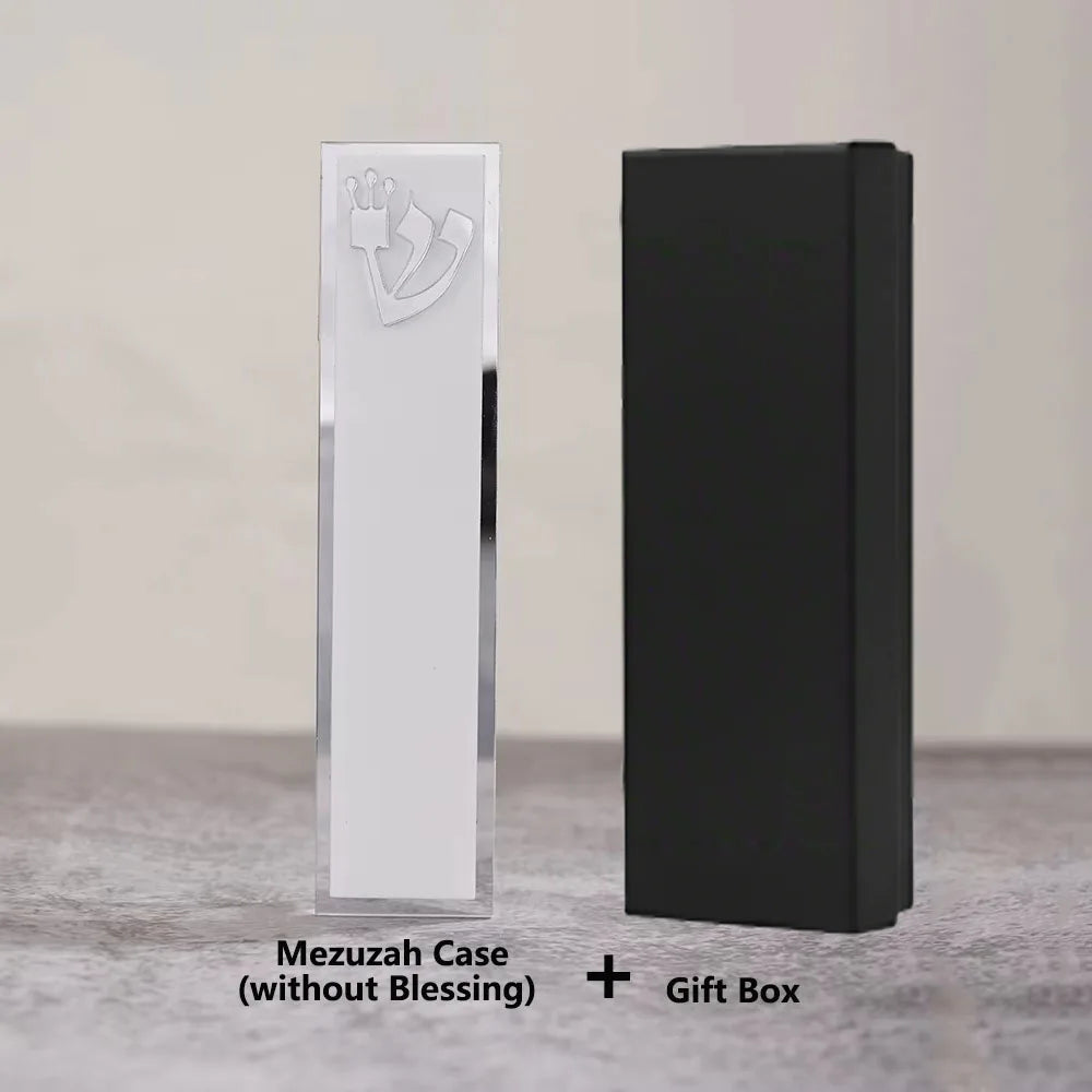 Personalized  Acrylic 3D Cut Jewish Mezuzah with Home Blessing&Name Custom Mezuzah Case Judaica Gift New Home Jewish Gift