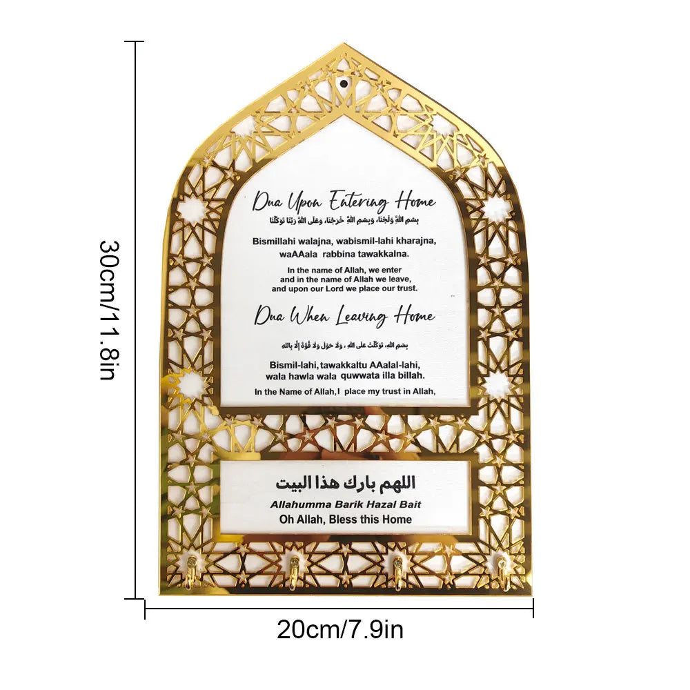 Elegant Islamic Decors Key Rack Stylish Key Organizers Hook with Islamic Motifs for Functional Home Decoration