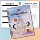 1PC Watercolor Meditating Figure Themed Spiral Notebooks, Calm 369 Manifestation Journal, for Personal Mindful Living Cultivatio