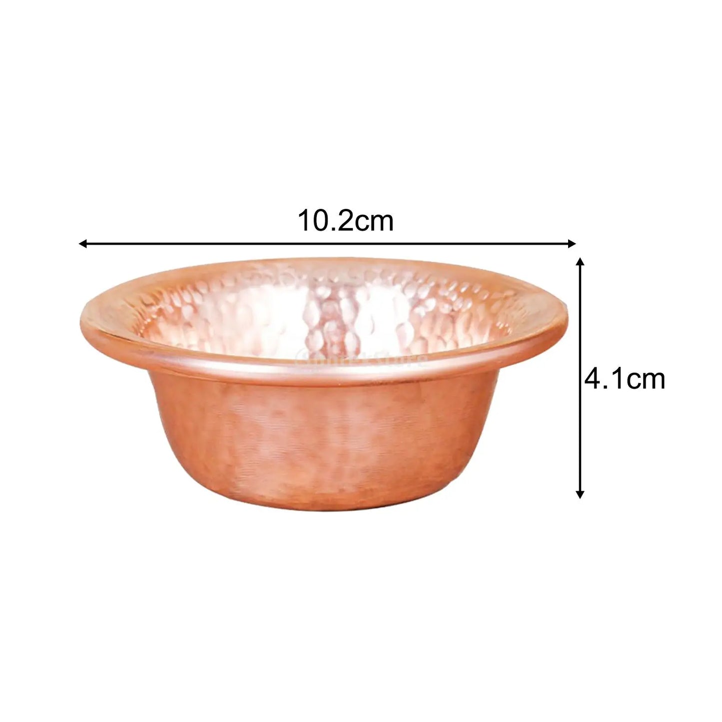 Small Copper Bowl Tabletop Decor Altar Supplies Pet Food Bowls Ornament for Meditation Rituals Sacrifices Home Kitchen Temple