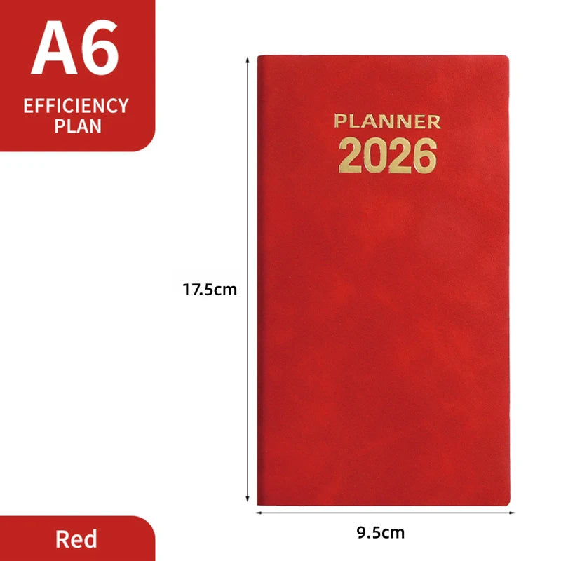 2026 Daily Planner,365 Days Time Management Notebook A6 Size Pocket Daily Organizer for Goal Tracking&Productivity student offic
