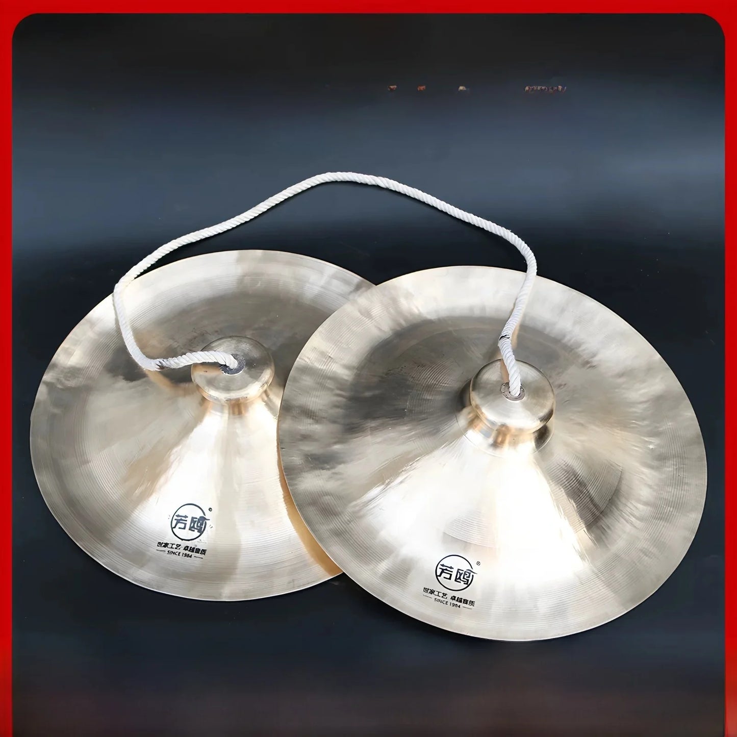 Wuhan Fangou 28cm Wide Bell 30cm Loud Copper Lion Dance Gong Large Waist Drum Gong Cymbal Musical Instrument Accessories