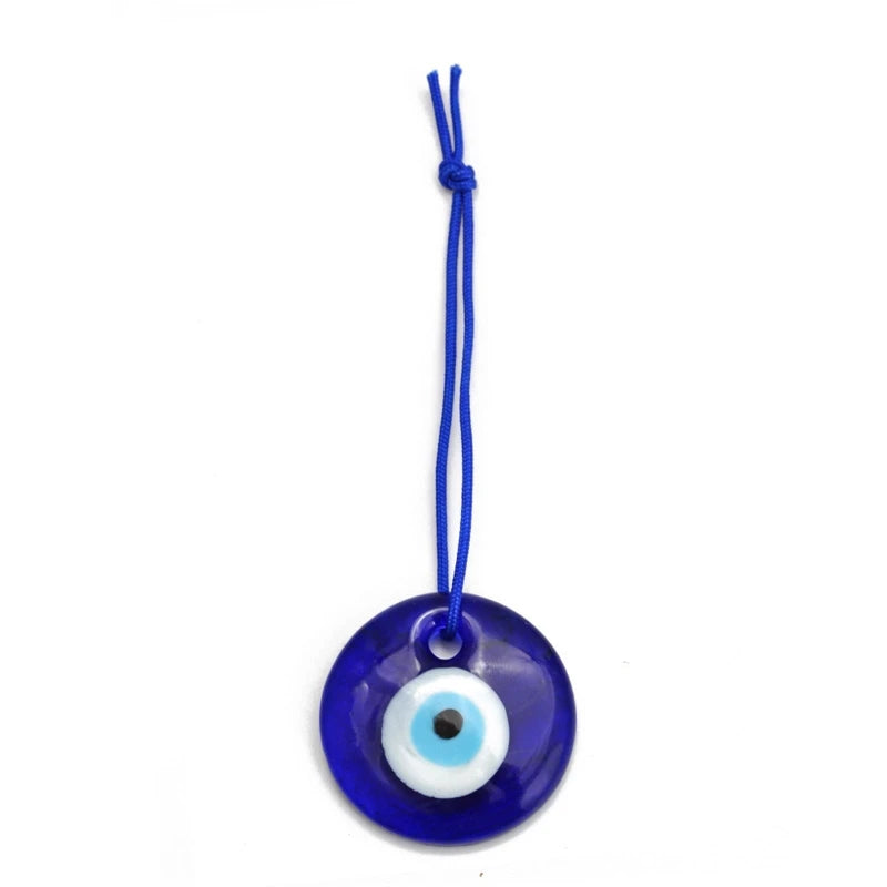 Lucky Turkish Greek Evil Blue Eye Charm Pendant Blue Lamp Work Glass Car Home Amulet Pendant Eye Jewelry Accessories