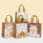 16/4Pcs Umrah Gift Bag with Handle Eid Mubarak Cookie Candy Packaging Bag Box Muslim Islamic Festival Party Decor Supplies