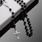 Fashion Vintage Crucifix Virgin Mary Pendant Cross Necklace Jesus Rosary Beads Chain