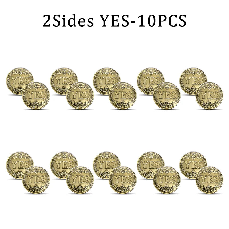 YES NO Decision Coins Magic Coin Collections Good Luck Vintage Antique Bronze Wish Lucky Coin US Coins Commemorative Gold Coins