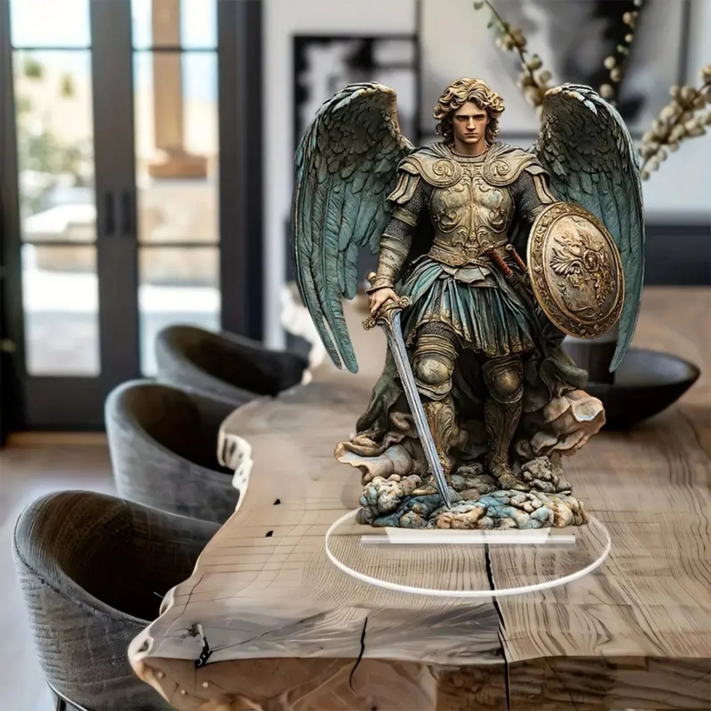 Archangel Michael 2D Flat Acrylic Plaque,Home,Office,Cafe,room,Studio,display Case,Tabletop Ornament Decor Sign Gift Kit