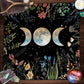 Tree Of Life Tarot Card Tablecloth Moon Phase Plants Table Cloth For Tarot Witch Wicca Altar Cloth Divination Cloth Card Pad