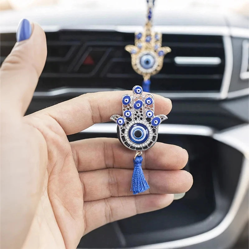 1Pc Evil Eye Car Vent Perfume Holder - Fits All Vents Holds Oils/Fresheners Easy Install Stylish Gift for Car Lovers