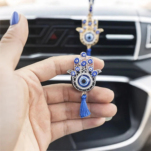 1Pc Evil Eye Car Vent Perfume Holder - Fits All Vents Holds Oils/Fresheners Easy Install Stylish Gift for Car Lovers
