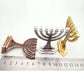 12 Tribes of Israel Menorah Jewish 7 Branch  Holder Jerusalem Temple Candlestick Religious Candelabra for Church 87HA
