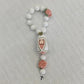 Handmade Christening Baptism wedding engagement Communion birthday Bridal Rosary with Saint Christmas Gift Home Decoration
