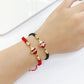 Red/Black Rope Braided Sacred Heart Shaped Crystal Cross Bracelet Classic for Men Women Lucky Religious Jewelry Party Gift