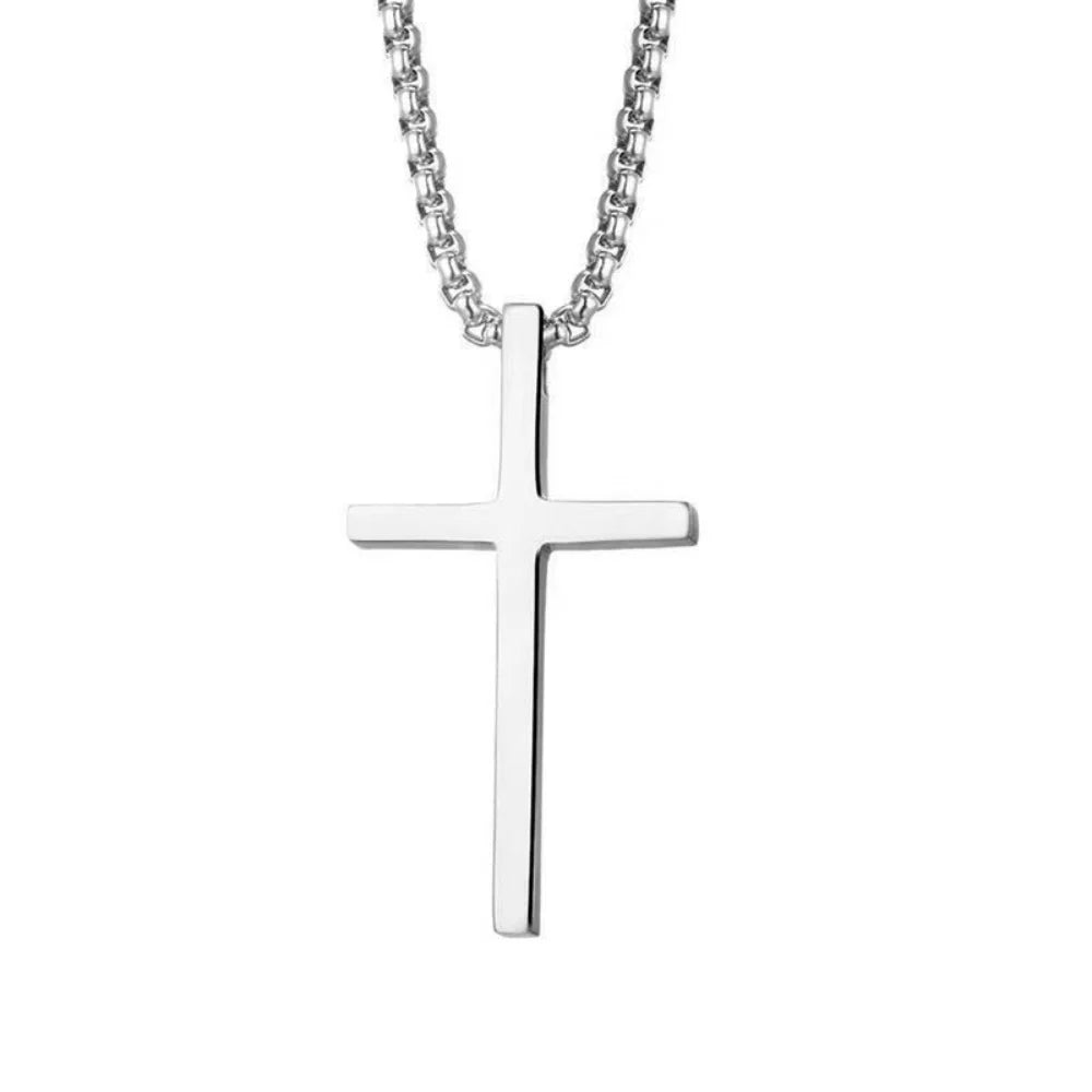 2025 New Religion Christian Simple Necklace for Women Men Virgin Mary Jesus Cross Pendant Chains Fashion Jewelry Length 60/70CM