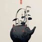 Modern Minimalist Chinese Style Zen Fishing Natural Scenery Poster Canvas Paintings Wall Art Pictures Office Home Decor